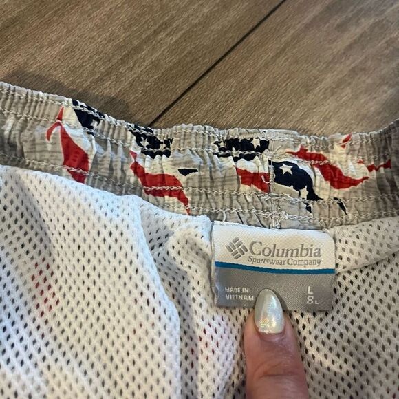 Columbia PFG Grey Casual Shorts Men Large Inseam 8” Bin H-4 - Picture 3 of 4